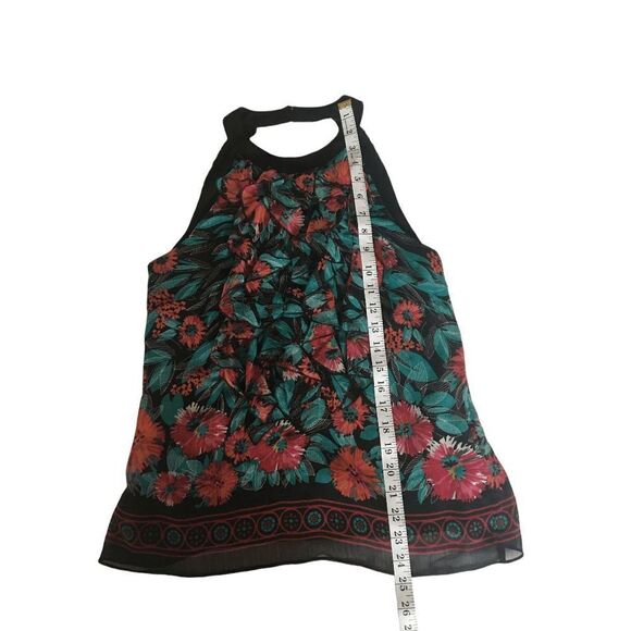 Eci New York Women's Top Size 2 Multicolor Ruffle Front Halter Multicolor - Picture 11 of 12